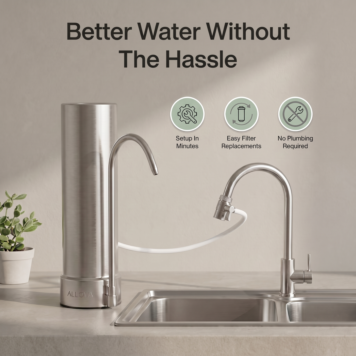Allova Countertop Faucet Water Filter